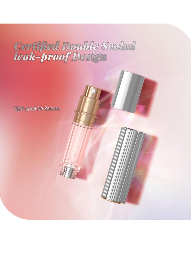 Excefore Perfume Travel Refillable Bottle, 5ml Atomizer Perfume Spray Bottle for Travel, Bottom-Filling Fragrances Perfumes Atomizer, Empty Travel Cologne Sprayer Bottles Refillable (Silver) - Image 3