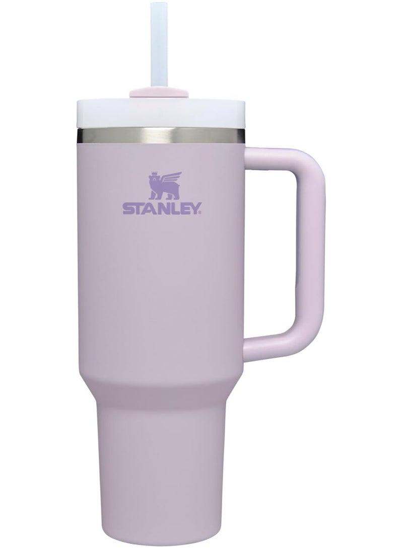Stanley STANLEY Quencher H2.0 FlowState Stainless Steel Vacuum Insulated Tumbler with Lid and Straw for Water, Iced Tea or Coffee (Orchid Soft Matte, 40 oz) - Image 1