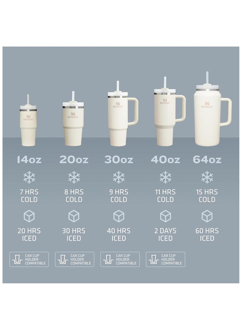 Stanley STANLEY Quencher H2.0 FlowState Stainless Steel Vacuum Insulated Tumbler with Lid and Straw for Water, Iced Tea or Coffee (Orchid Soft Matte, 40 oz) - Image 5