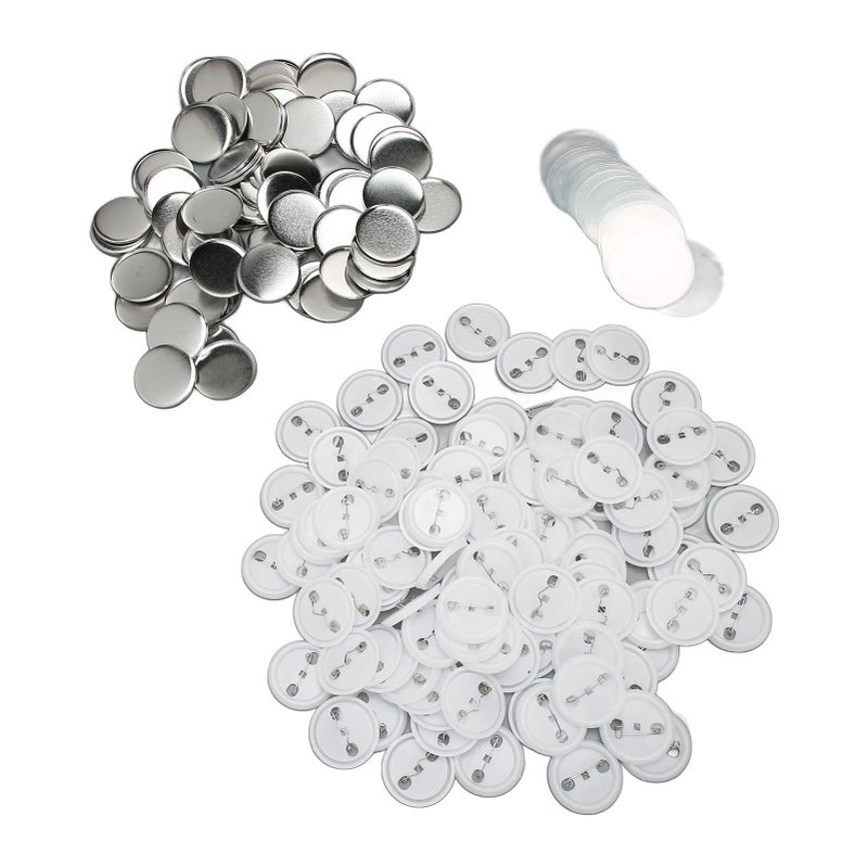 Aramox Rustproof Pin Back Button Parts 100 Sets Badge Making Supplies for Craft Personalized Gifts 44MM - Image 2