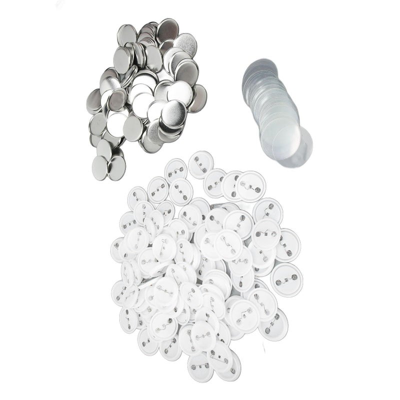 Aramox Rustproof Pin Back Button Parts 100 Sets Badge Making Supplies for Craft Personalized Gifts 44MM - Image 3