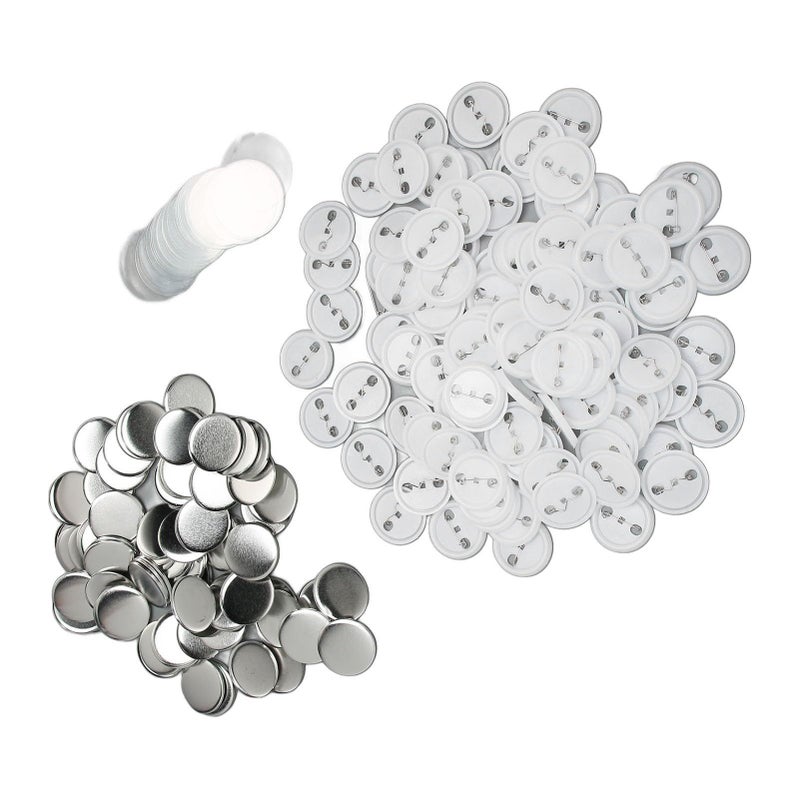 Aramox Rustproof Pin Back Button Parts 100 Sets Badge Making Supplies for Craft Personalized Gifts 44MM - Image 5