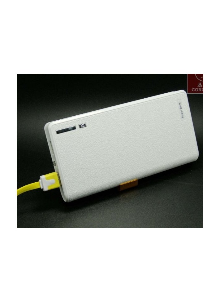 ⭐  power bank in the shape of a wallet with a real capacity of 6000mAh. It supports charging 2 phones simultaneously with 2 USB ports, comes with a micro USB charging cable, and includes an emergency flashlight