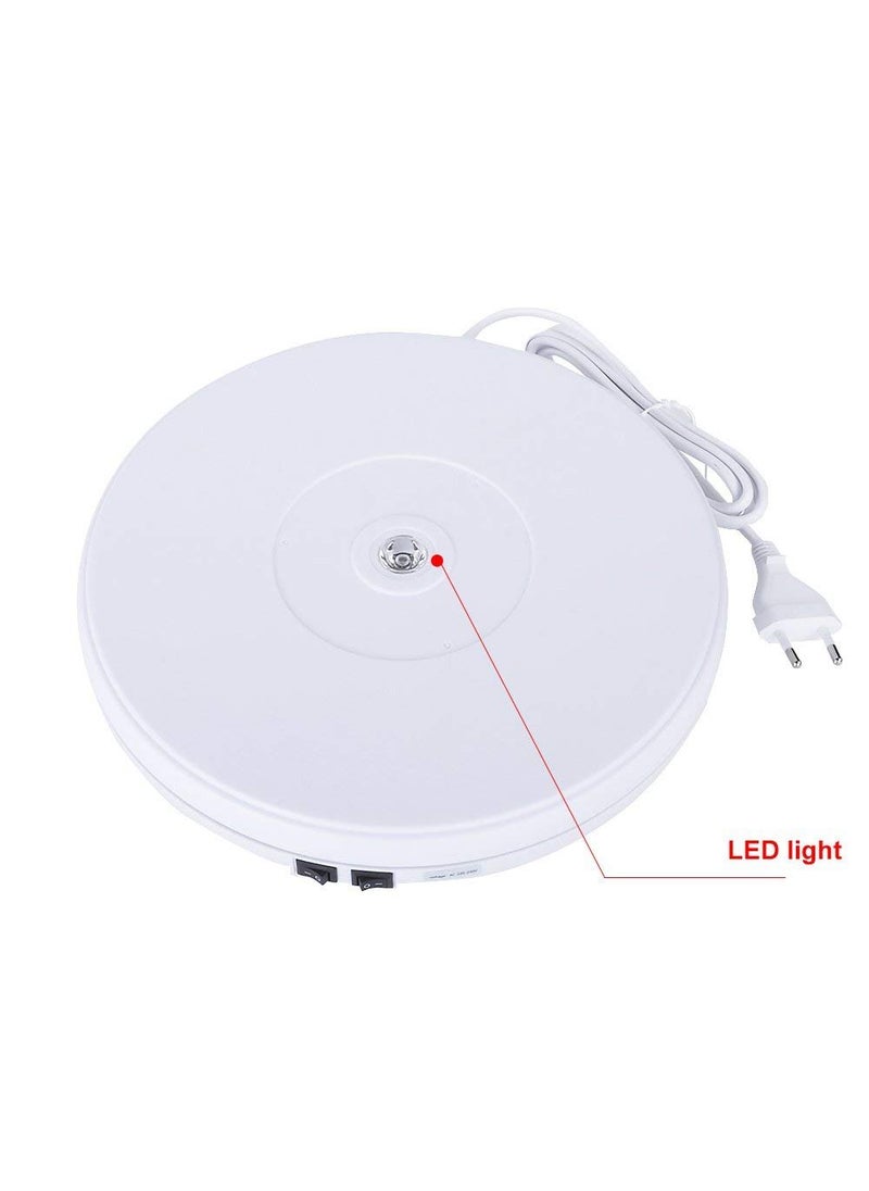 Syga Syga Electric 360 Degree Automatic Motorized Mute Rotating Turntable for Photography Products Rotary 25CM Turn Table LED Lights Stereo Display Advertising Turntable Stand with 10KG Load Capacity  - Image 3