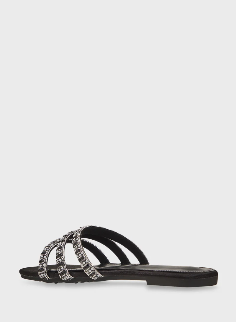 جينجر Diamante Flat Sandal