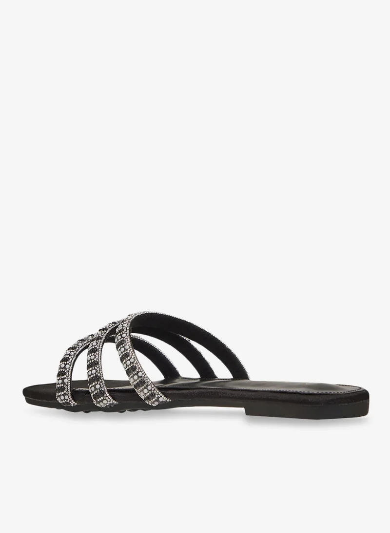Ginger Diamante Flat Sandal