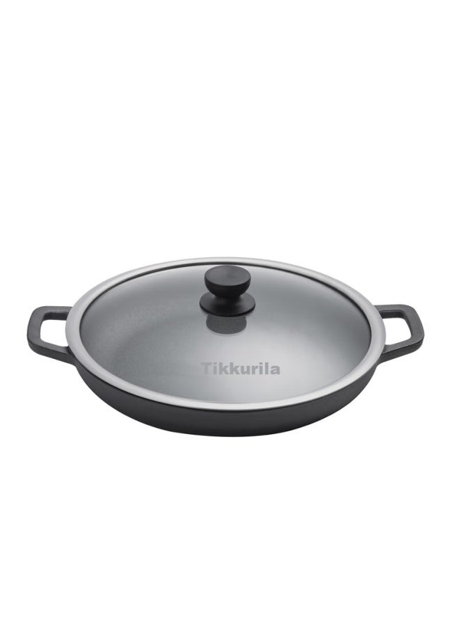 Telssida Thick Non-stick Flat-bottom Griddle For Pancakes, Steak, And Eggs With Double Handles Cast Iron Skillet For Oil Aculatio - Image 5