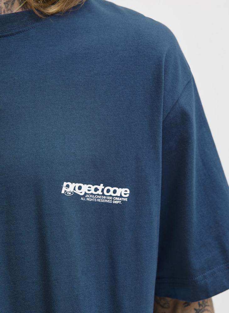 جاك اند جونز تيشيرت بياقة دائرية وشعار - Image 3