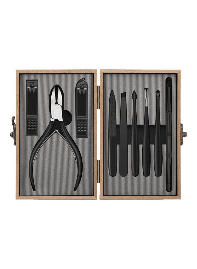 نيبمينينت طقم أدوات للعناية بأظافر اليدين والقدمين من 9 قطع أسود - Image 1