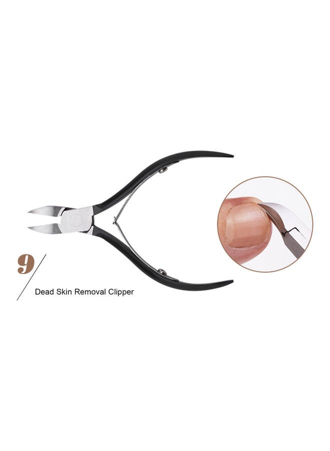 نيبمينينت طقم أدوات للعناية بأظافر اليدين والقدمين من 9 قطع أسود - Image 4