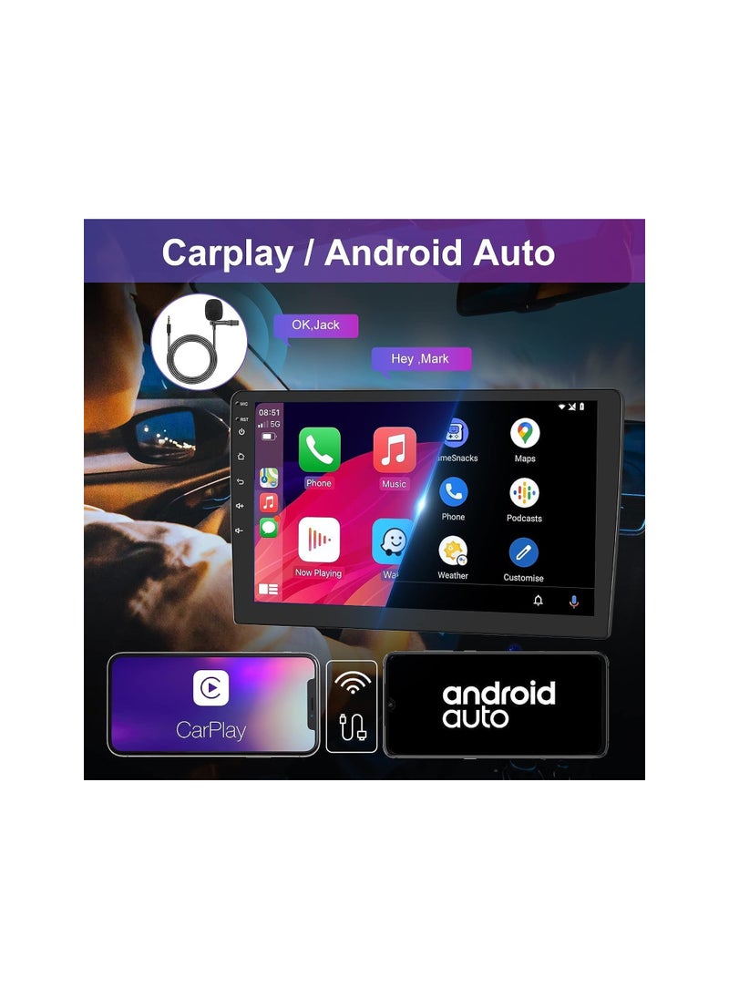 Android Car Stereo for Suzuki Swift 2005 2006 2007 2008 2009 2010 6GB RAM 128GB ROM 10 Inch Support SIM Card, Apple Carplay, MirrorLink WiFi BT, IPS Touch Screen with Backup Camera Included