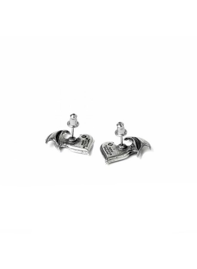 Alchemy Gothic إنجلترا - أقراط قلب الشيطان الأسود - Image 5
