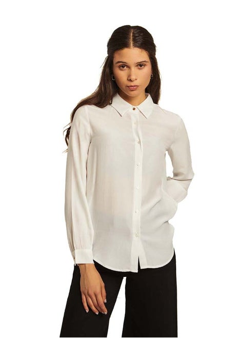 Fancy Long Sleeve Basic Solid Shirt