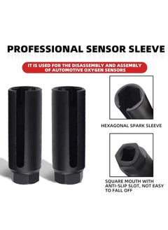 HY Oxygen Sensor Socket with Side Wire Cutout 3/8” Inch Drive x 7/8” (22mm) fits All Vehicle O2 Removal and Installation Offset Oxygen Sensor Socket  - Image 3