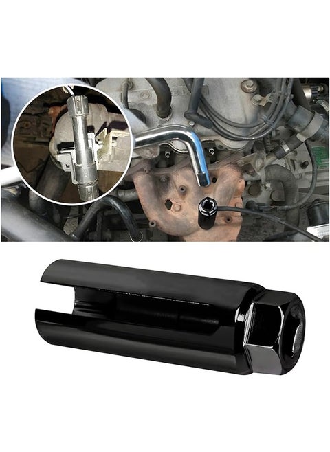 Oxygen Sensor Socket with Side Wire Cutout 3/8” Inch Drive x 7/8” (22mm) fits All Vehicle O2 Removal and Installation Offset Oxygen Sensor Socket