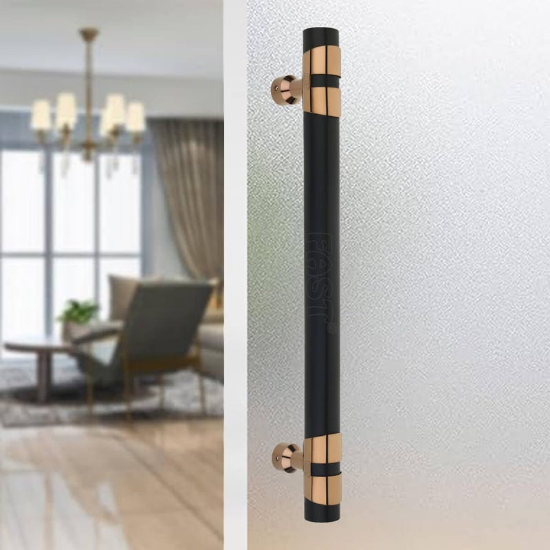 FAST مقبض باب رئيسي FAST DH211 12 بوصة بلون وردي ذهبي Pvd ومظهر عتيق أسود - Image 5