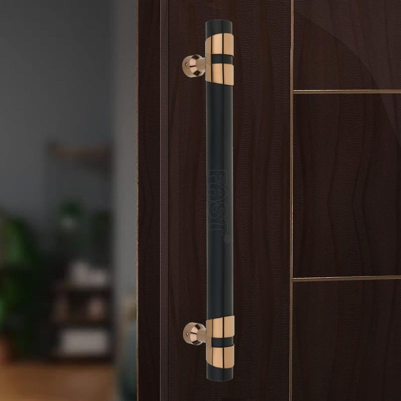 FAST مقبض باب رئيسي FAST DH211 12 بوصة بلون وردي ذهبي Pvd ومظهر عتيق أسود - Image 4