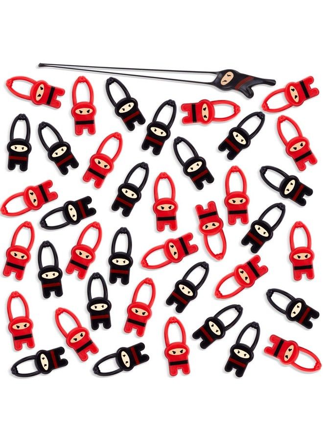 Shindel 40 قطعة من ألعاب النينجا المرنة الطائرة - ألعاب نينجا قاذفة - ألعاب أصابع مضحكة - لوازم جوائز الصف - هدية عيد ميلاد رائعة - أفكار لحفلات - Image 1