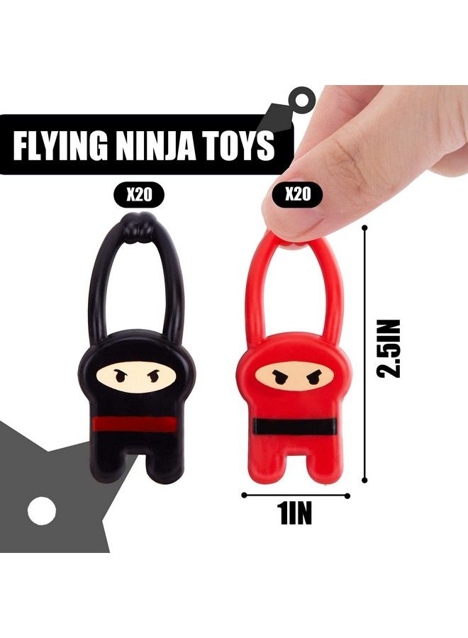 Shindel 40 قطعة من ألعاب النينجا المرنة الطائرة - ألعاب نينجا قاذفة - ألعاب أصابع مضحكة - لوازم جوائز الصف - هدية عيد ميلاد رائعة - أفكار لحفلات - Image 3