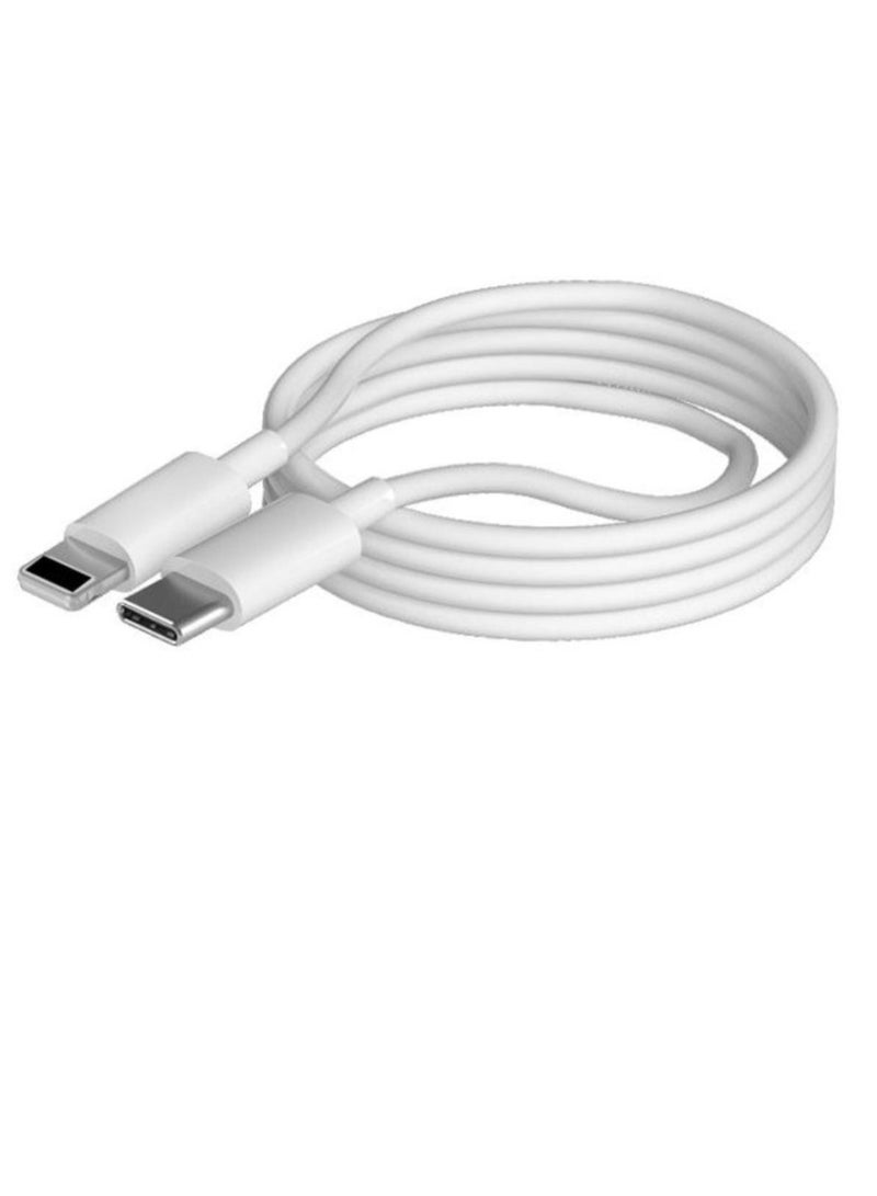 عام شاحن جداري سريع بتقنية PD وبقدرة 20 وات مزود بمنفذ Type C مع كابل Lightning بطول متر واحد متوافق مع هاتف ايفون XS - Image 3