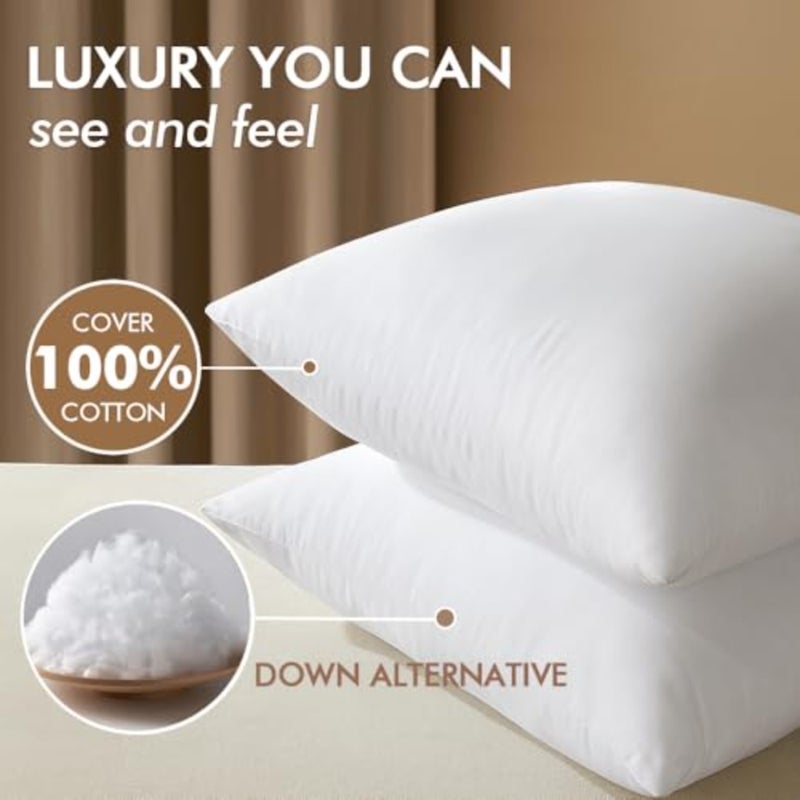 12x20 Pillow Inserts, Down Alternative Pack of 2 Decorative Throw Pillows for Sofa Couch Bed, Ultra Soft Fluffy Bed Sleeping Form - Image 3