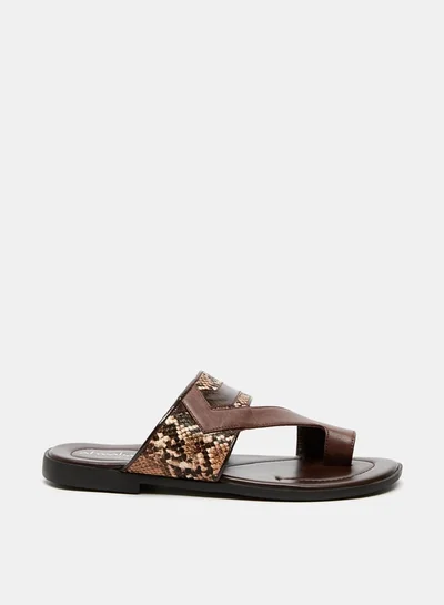 Al Waha Men Textured Slip-On Arabic Sandals