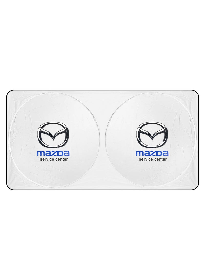 mazda Mazda Premium Combo Set 2-Piece Universal Seat Cover, Reflective Windshield Sunshade with UV Protection, and Durable Mazda Keychain Complete Interior Protection and Style - Image 3