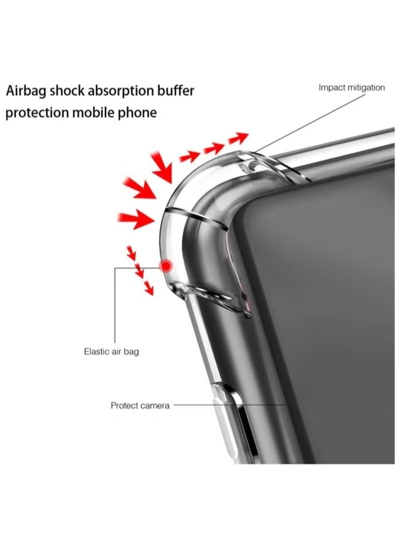 HY 1+2,Clear Case for Honor X9b 5G Case, with Tempered Glass Screen Protector (2 pcs), Slim Case with Four Corner Airbags Anti Drop Anti Scratch Protective Cover. (Clear)  - Image 5