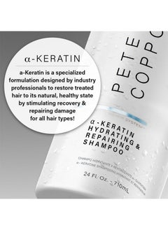 Peter Coppola PETER COPPOLA a-Keratin Hydrating & Repairing Shampoo - Ultra-repairing & Gentle Cleansing Sulfate Free Shampoo Repairs Damaged Hair - Nourishes, Conditions, And Prevent Breakage (10 Fl Oz)  - Image 4
