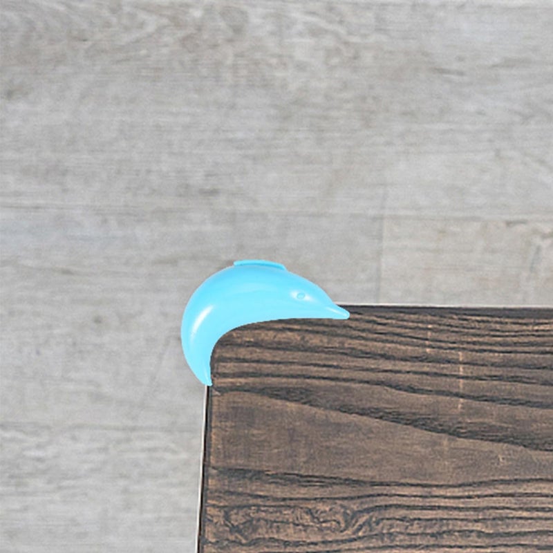 6Pcs Blue Dolphin Shape Corner Protectors Soft Edge Guards For Childproofing Furniture - Image 5
