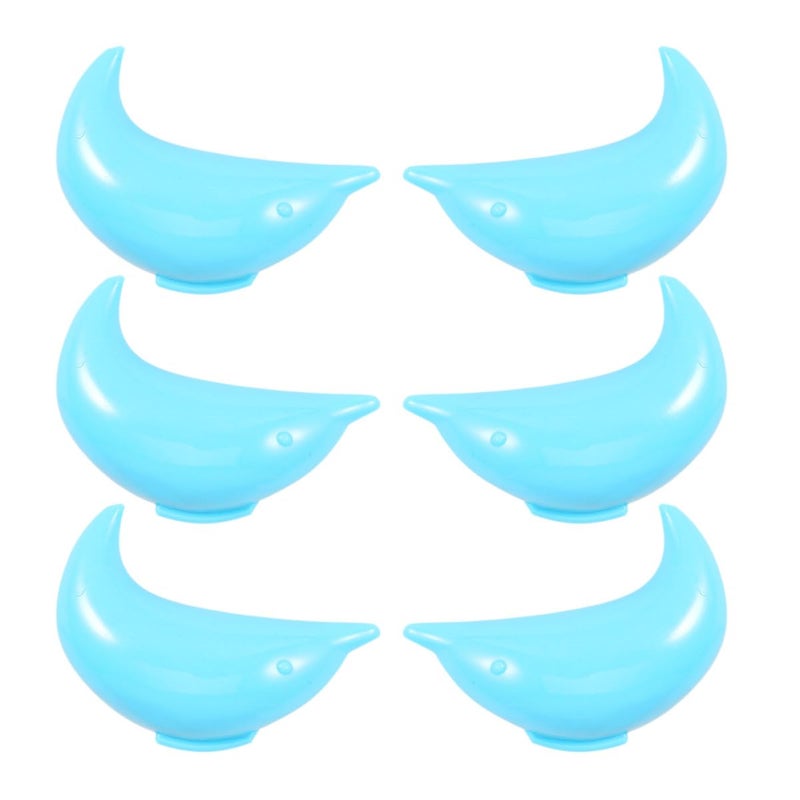 6Pcs Blue Dolphin Shape Corner Protectors Soft Edge Guards For Childproofing Furniture - Image 2