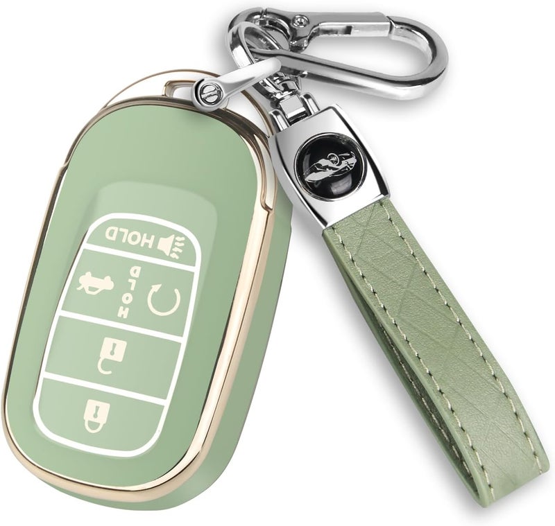 QBUC for Honda Key fob Cover with Keychain,Compatible with 2022 2023 2024 2025 Honda Accord Civic HRV CRV Pilot - Image 1