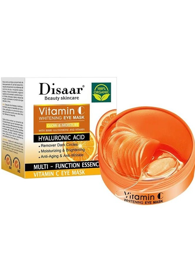 Disaar Vitamin C Vitamin C & Hyaluronic Acid Brightening & Moisturizing Eye Mask - Dark Circles & Wrinkles Removal - 1.5 ml / 60 Piecesand Hyaluronic Acid Brightening and Moisturizing Eye Mask – Dark Circles and Wrinkles Removal - Image 1