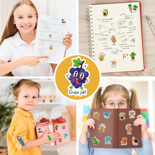 D-FantiX 800PCS Punny Teacher Sticker for Student, D-FantiX Motivational Reward Stickers for Kids Classroom, Must Have Essentials for Teachers Elementary, Positive Encouragement Stickers Home School Supplies - Image 3