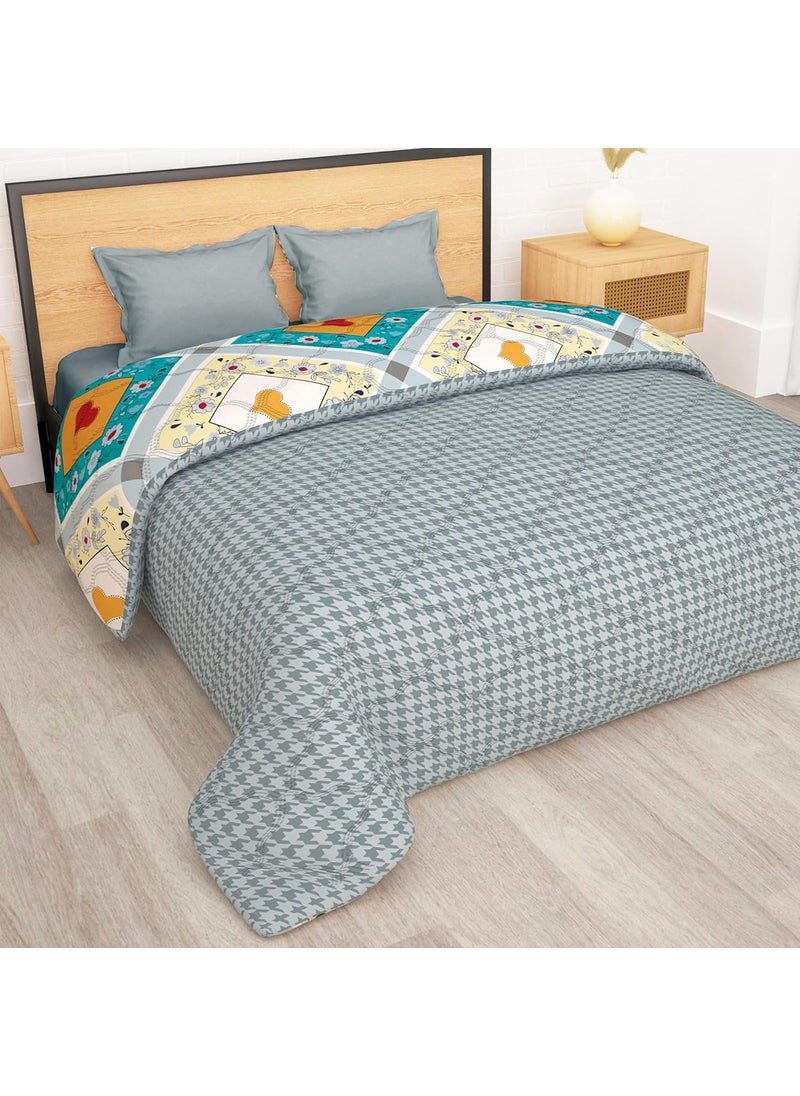 Story@Home - Story@Home Comforter Double Bed | 180GSM Microfiber Blanket Double Bed | 220X 250cm | AC Comforter Double Bed | Multi & Grey | Abstract Pattern | Quilts | Duvet | Dohar | Perfect Festive Gifting - Image 1