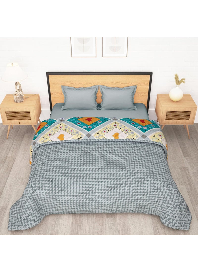 Story@Home - Story@Home Comforter Double Bed | 180GSM Microfiber Blanket Double Bed | 220X 250cm | AC Comforter Double Bed | Multi & Grey | Abstract Pattern | Quilts | Duvet | Dohar | Perfect Festive Gifting - Image 1