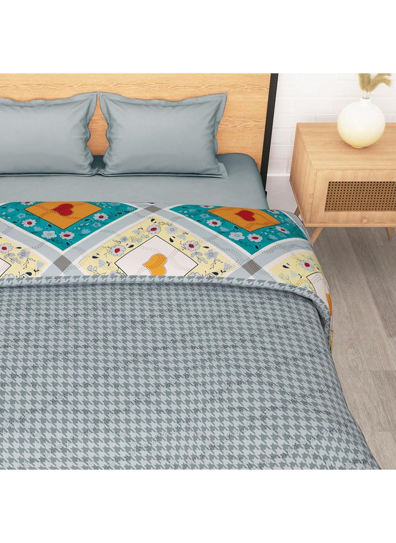 Story@Home - Story@Home Comforter Double Bed | 180GSM Microfiber Blanket Double Bed | 220X 250cm | AC Comforter Double Bed | Multi & Grey | Abstract Pattern | Quilts | Duvet | Dohar | Perfect Festive Gifting - Image 1