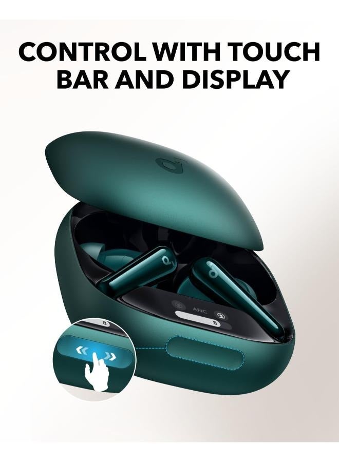 soundcore Liberty 4 Pro by Anker, Noise Cancelling Wireless Earbuds, 7-Sensor and Real-Time Adaptive Noise Cancelling, 2× Faster Charging, Studio-Level Hi-Fi Music, Clear Calls with 6 Mics and AI Green - Image 2