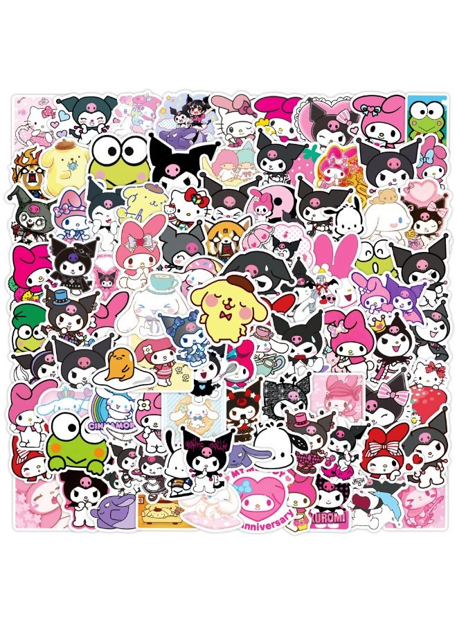 100 PCS Sanrio Waterproof Stickers, HD Fine Color Printing, Vinyl Waterproof Stickers for Laptop,Skateboard, Water Bottles,Computer,Phone,Guitar, Stickers for Kids Teens Adult - Image 2