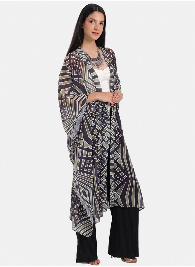 Carina Geometrical Pattern Chiffon kimono  - Image 2