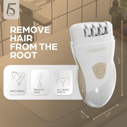 Epilady Legend 5 Rechargeable Epilator, 56 Tweezers, Dual Speed, Full-Body Epilator for Women, Auto Shut Off, Travel Case, Cleaning Brush - Image 2