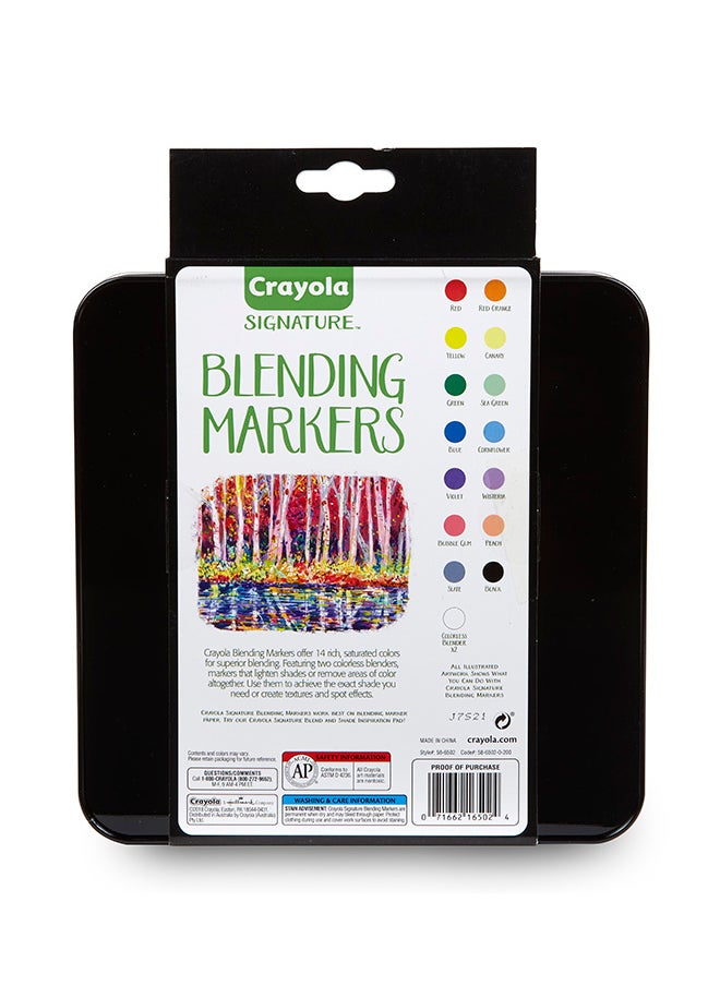 Crayola - Signature Blending Markers With Tin, 16 Count - Image 1