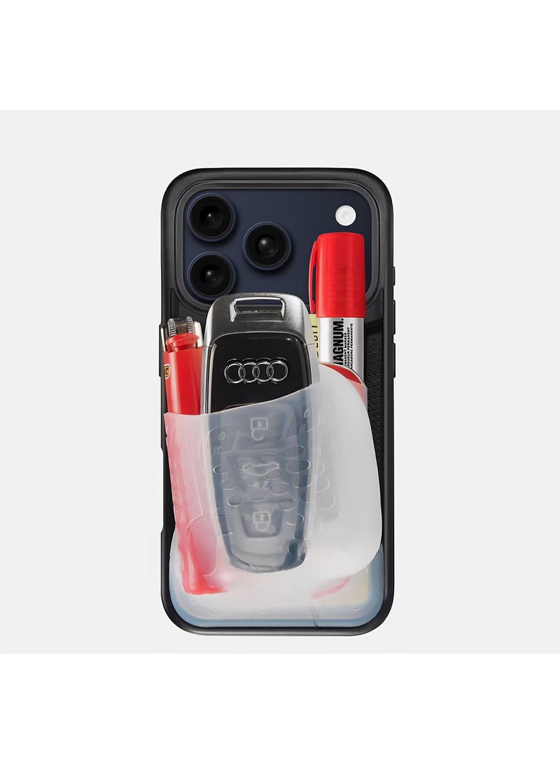 Ninja Labs iphone17 Yoga Pants Large Pocket Phone Case for iPhone - Silicone Storage and Shockproof Design, Durable and Wear-resistant - Image 2
