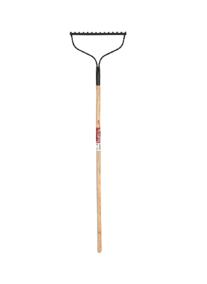 ACE Comfortable Wooden Handle 14 Tines Bow Rake Black and Beige 57 Inch CY-SR14  - Image 2
