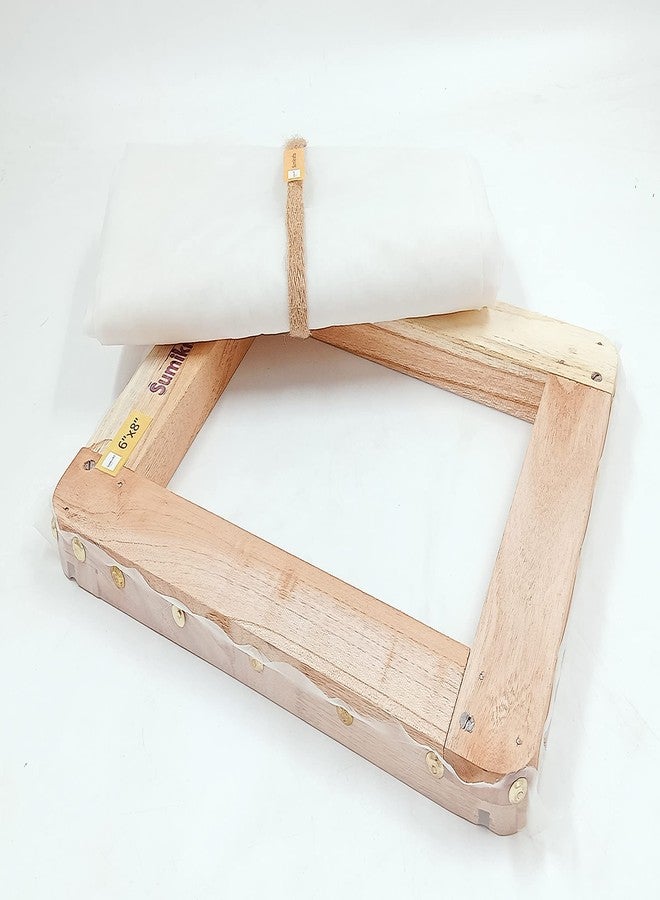 Sumikrafts Screen Printing Kit – 6" x 8" Pre-Stretched Silk Screen Printing Frame with White Mesh + Nylon Mesh No. 16 -1 Metre – DIY Fabric Printing, T-Shirt Printing, Craft & Textile Screen Printing Supplies - Image 2