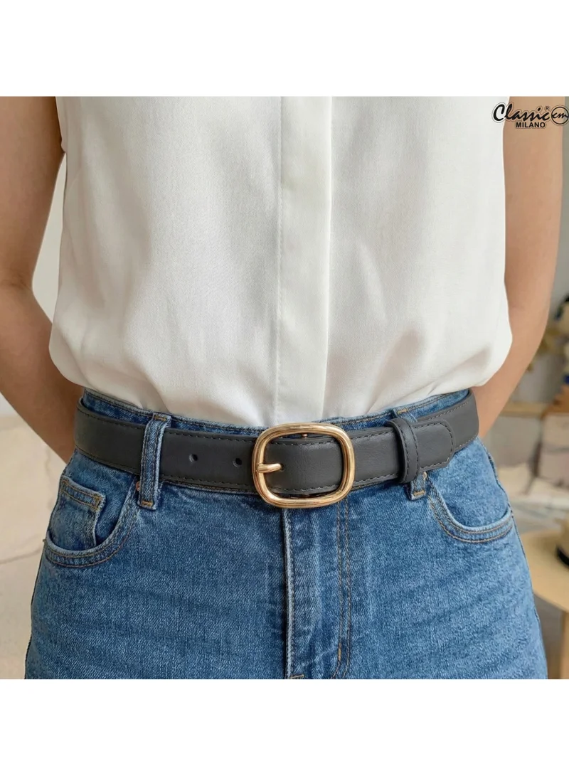 Classic Milano Classic Milano Women's Belt with Gift Box; Faux Leather Ladies Belt for Dresses, Jeans & Gowns; Stylish Womens Belt; Adjustable Girls Belt; Belt for Women | Full Length: 110 CM (Free Size - Fits up to the waist of 40 Inches / 100 CM)