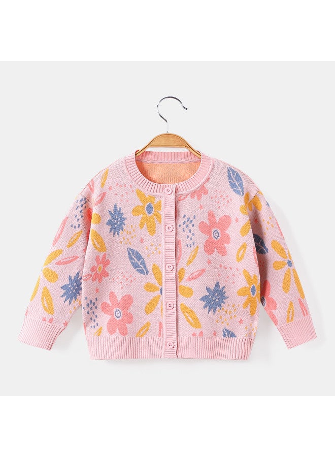 Girls' Baby Autumn Fashion Casual Sweater Jacket Toddler Knitwear - Image 3