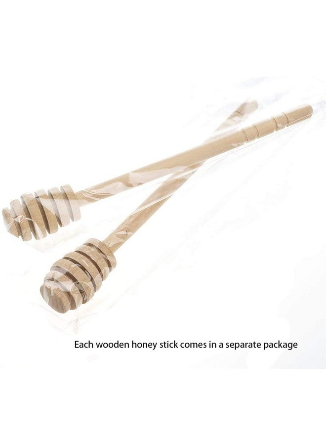 ICEYLI ICEYLI 4 Pcs (6.3 Inches) Wooden Honey Mixing Stirrer Honey Dipper Sticks Honey Comb Stick Honey Spoon Collecting Dispensing Drizzling Jam  - Image 4