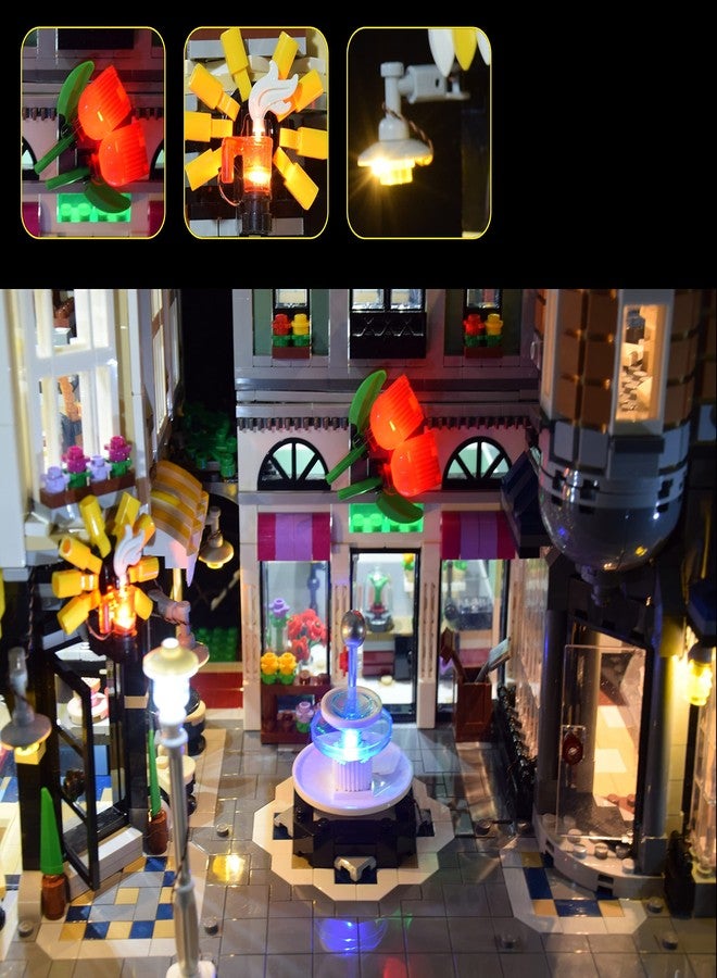 خفيفة الذهاب الأمتعة طقم إضاءة LED من LightGo مصمم لمجموعة بناء Lego 10255 Assembly Square - لا يشمل النموذج (إصدار التحكم عن بعد) - Image 4