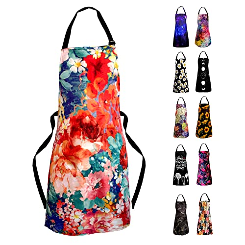 Sosolong Adjustable Waterproof Apron Bib Apron with 2 Pockets Cooking Kitchen Aprons for Women Men Chef - Image 1